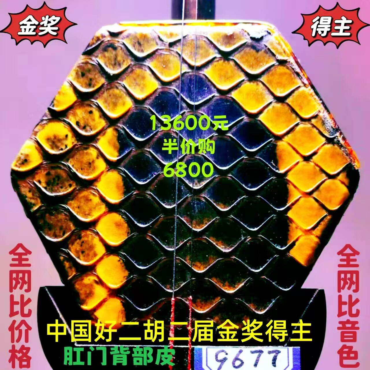 全国获金奖中国十大品牌二胡韵声琴坊特级明清家具旧料老红木二胡