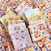 纯棉40支A类平纹亲肤吮指级兔子猫咪主题布料服饰睡裙手工宝宝布