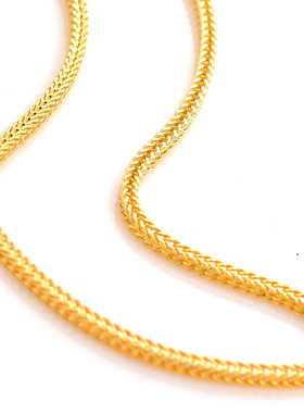 纯银镀黄金短款厘米毛衣链