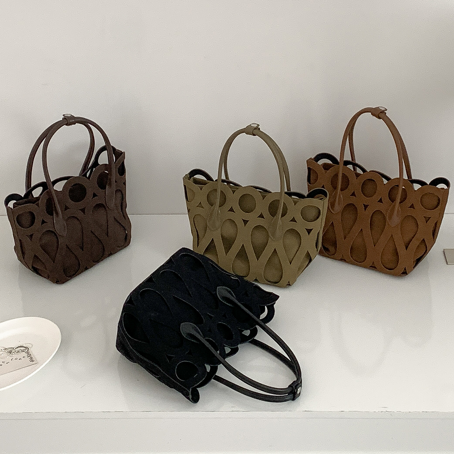 2025新款时尚百搭镂空菜篮子包女