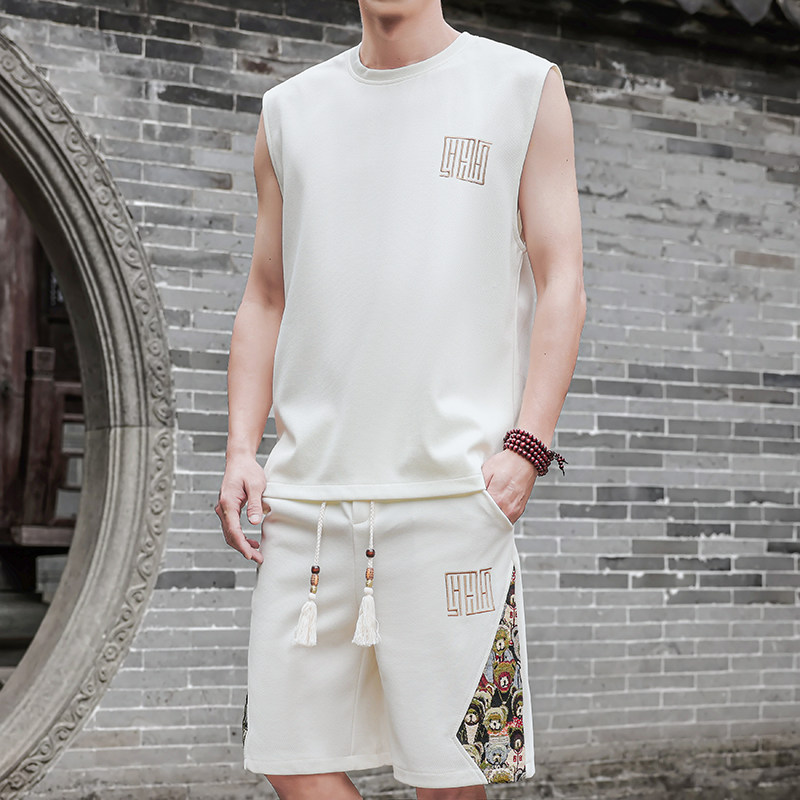 刺绣休闲运动套装男风一套A266-1-TZ1158-P46特批控78,男装休闲套装,电商A266-1