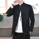 盘扣春季宽松外套刺绣青年复古风夹克男装A266-1-ZJ028-P90，男装夹克，电商A266-1