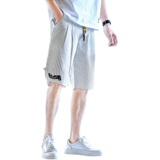 夏季棉麻短裤男宽松刺绣风休闲裤抽绳2026新款A266-1-K59-P40，男装牛仔裤，电商A266-1