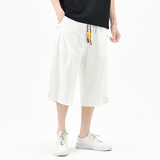 棉麻风七分裤男抽绳宽松男装复古休闲裤夏季A266-1-K87-P40，男装牛仔裤，电商A266-1