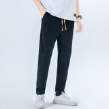 抽绳春季休闲裤男风大码韩版复古小脚长裤子A266-1-K62-P40，男装休闲裤，电商A266-1