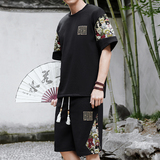 刺绣休闲运动套装男风一套风A266-1-TZ8858-P50特批控78，男装休闲套装，电商A266-1
