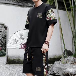 男士休闲运动套装男刺绣小熊风A266-1-TZ8807-P47特批控78图片