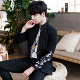 盘扣立领宽松外套休闲青年复古风夹克男装A266-1-ZJ025-P90，男装夹克，电商A266-1