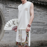 刺绣休闲运动套装男风五分一套A266-1-TZ1108-P46特批控78，男装休闲套装，电商A266-1