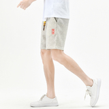 棉麻风短裤男抽绳波点刺绣男装复古休闲裤夏季A266-1-K83-P45，男装牛仔裤，电商A266-1