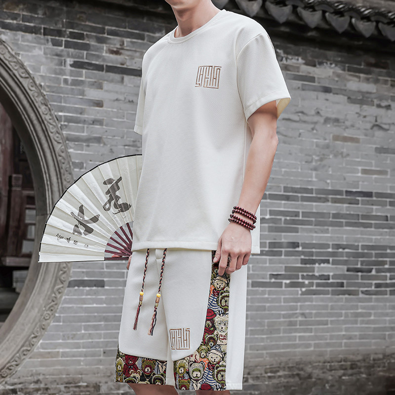 小熊刺绣运动套装男休闲风一套A266-1-TZ7708-P48特批控78图片