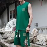 刺绣休闲运动套装男风一套A266-1-TZ1158-P46特批控78，男装休闲套装，电商A266-1