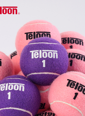 Teloon天龙网球紫色网球粉色网球罐装散装高弹男女专业训练网球