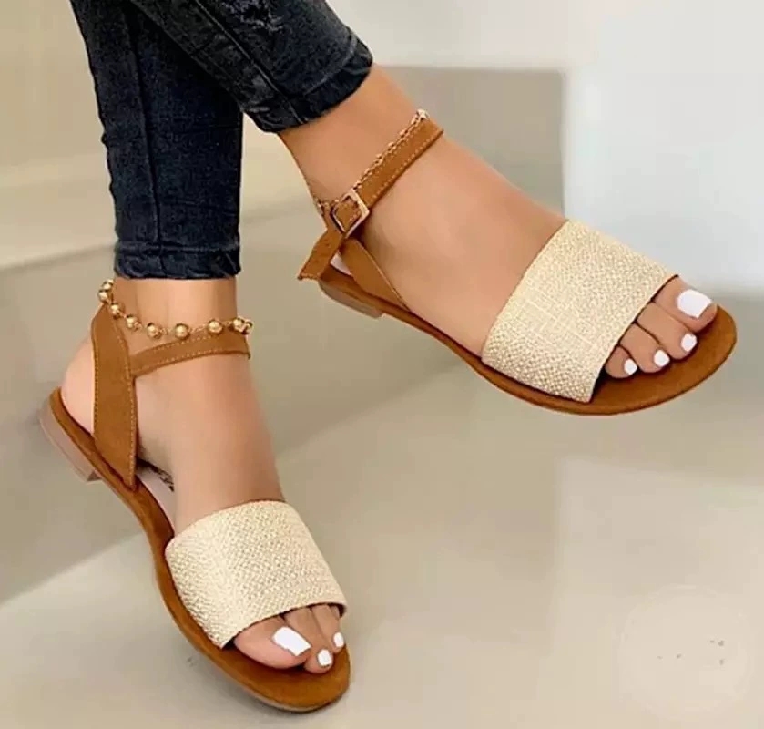 women flat sandals big size 43 summer shoes 大码女平跟凉鞋 女鞋 时装凉鞋 原图主图