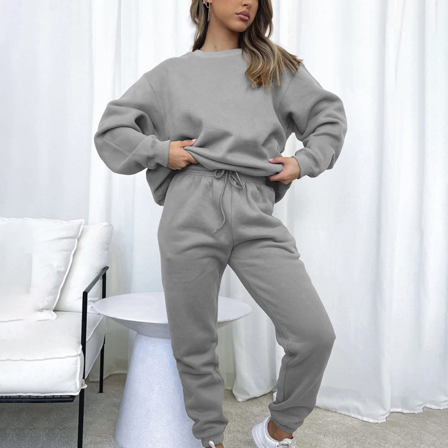 INS欧美运动服卫衣长裤套装女 hoodie pants tracksuit set women