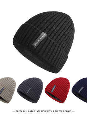 Men Warm Beanie Hat Winter Knitting Wool Hats for Uni Cap