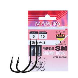 陀螺牌土肥富海夕SM特研钓针有倒刺血槽钩尖钓鱼钩竞技野钓渔钩