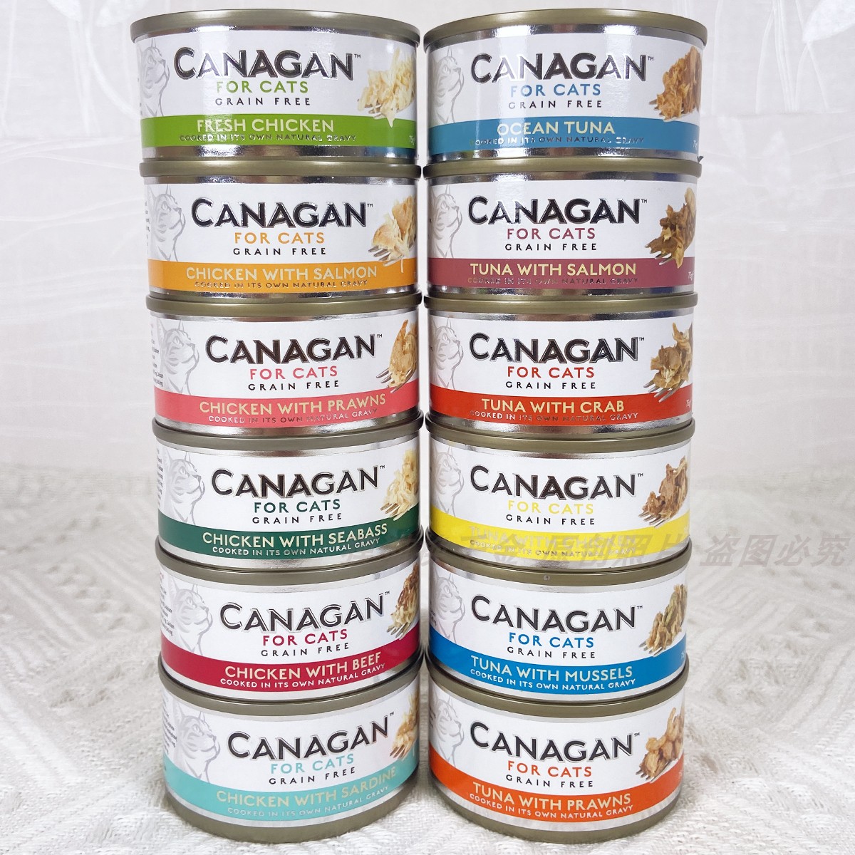 英版~英国CANAGAN原之选 猫零食罐头湿粮补水汤汁天然健康零添加