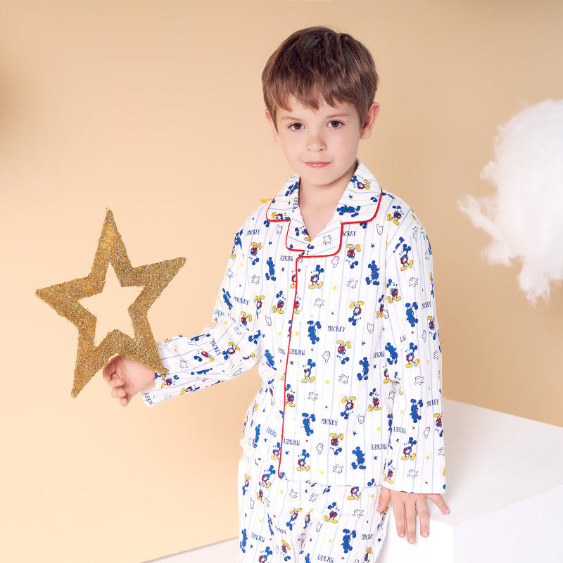 迪士尼8D015新款新疆长绒棉磨毛男童开襟长袖家居服套装三枪内衣,童装/婴儿装/亲子装,家居服套装,淘宝优惠券,粉丝福利购,淘宝优惠卷