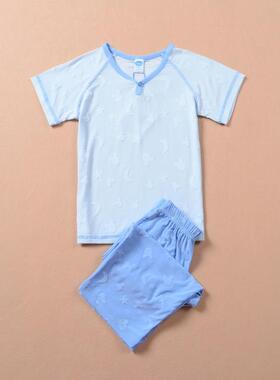 包邮三枪少儿迪士尼88427儿童睡衣套莫代尔大提花米奇男童家居服