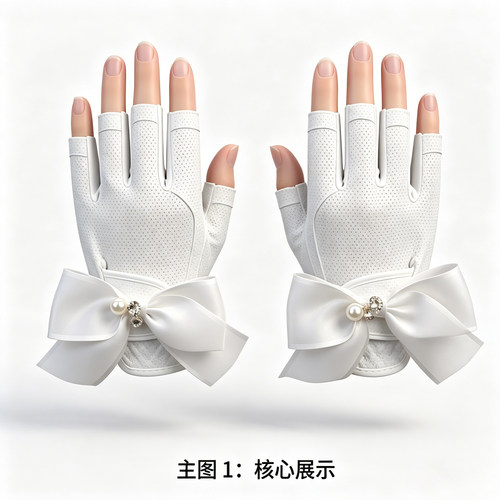 高尔夫手套女士露指夏季透气双手