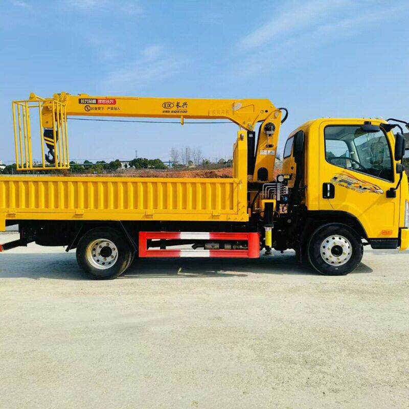 12吨精随车吊臂机 输 小466型工地吊机运输品车 工地后翻自卸运车