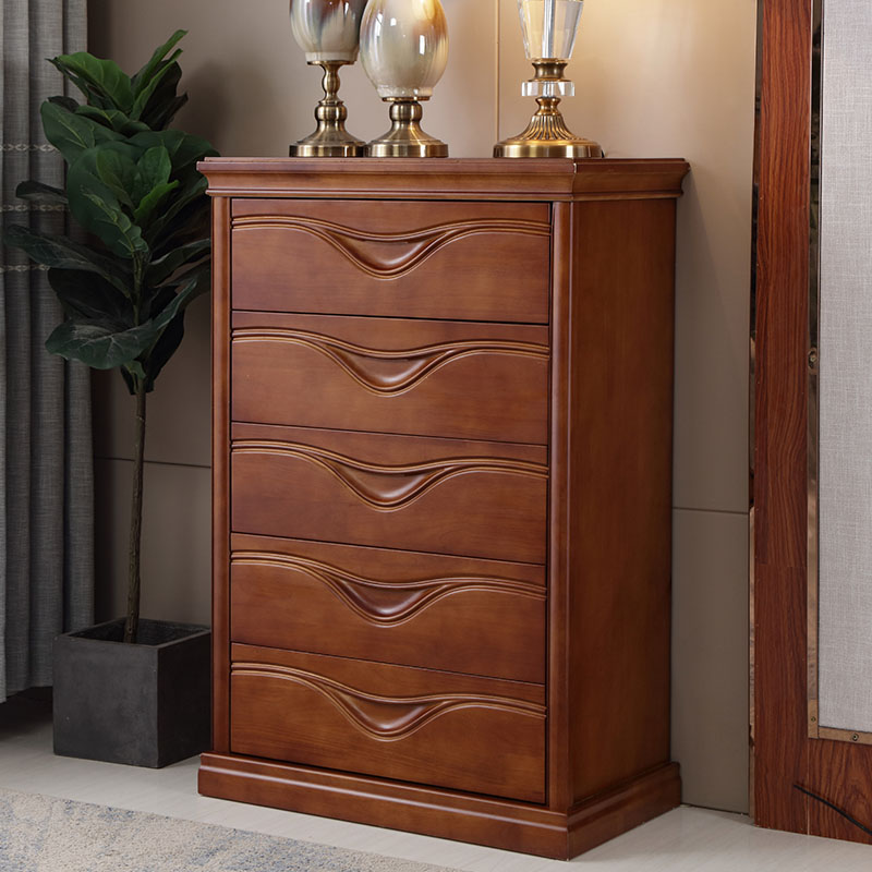 卧室置物柜抽屉柜五斗柜实木中式