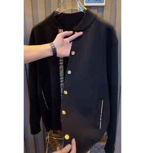 百搭轻奢秋季 外套针织长袖 夹克 圆领开衫 顶奢高定纽扣2025新款