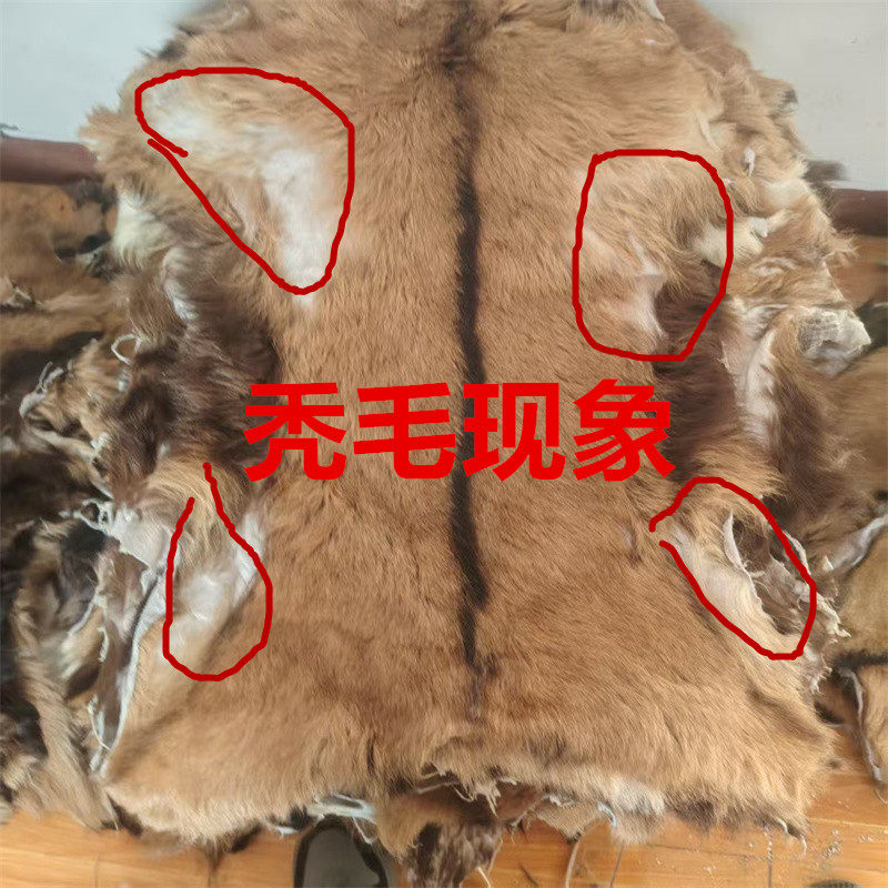 整张瑕疵羊皮黑脊骨羊皮本色黑背羊皮秃毛残缺练手皮毛一体手工皮