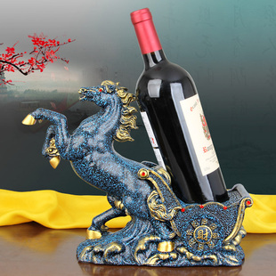 马红酒架摆件2025新款创意高档实用酒架轻奢客厅酒柜马上发财装饰