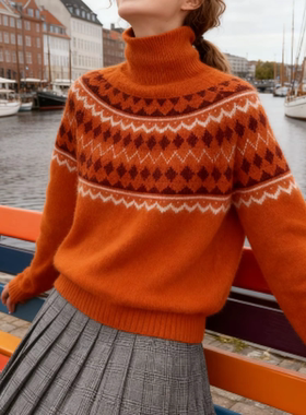 【荣荣】D701-750经典圆领时尚柔软舒适针织上衣