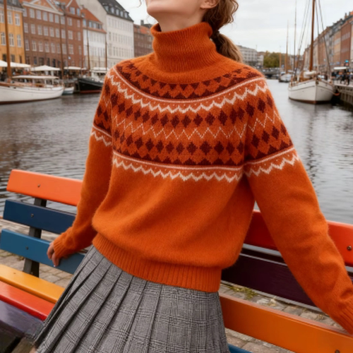 【荣荣】D651-700经典圆领时尚柔软舒适针织上衣