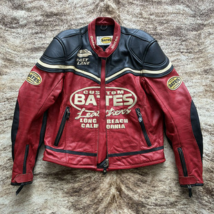 早期1990s镂空拼接铠甲机车皮衣 Leathers 阿基拉战车 Bates