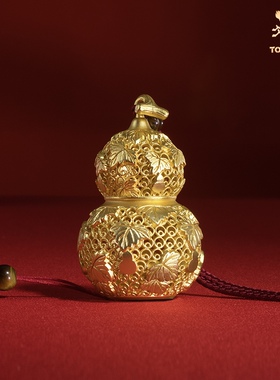 铜师傅《福禄万代》客厅桌面花丝铜葫芦摆件 装饰品 节日礼物