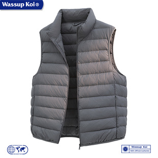 WASSUP KOI联名轻奢立领羽绒马甲男女百搭轻便保暖背心外套上衣男
