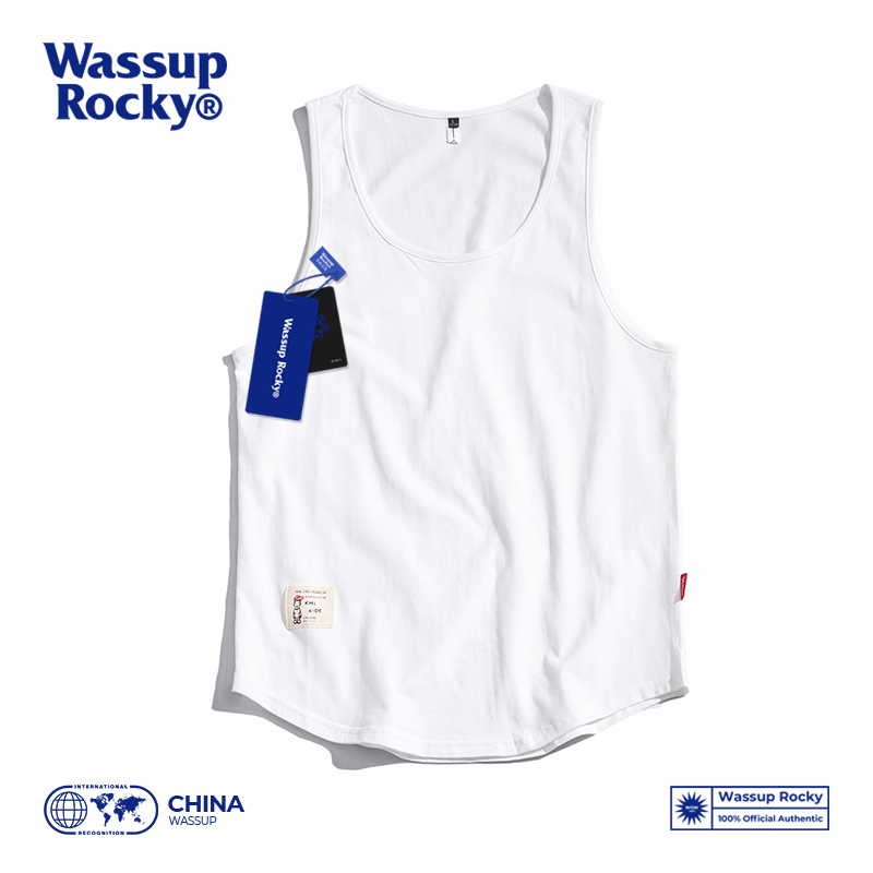 WassupRocky夏季纯棉运动背心男