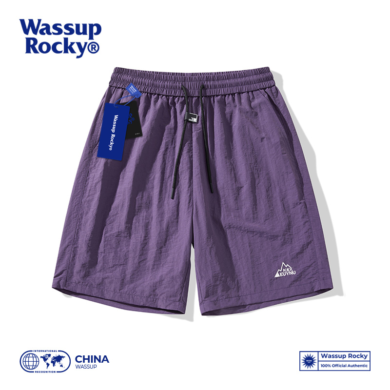 WASSUPKOI直筒宽松速干运动短裤