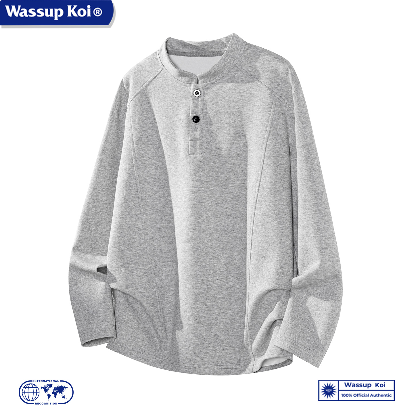 WASSUPKOI美式解构polo长袖T恤