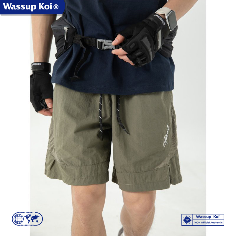 WASSUPKOI户外防泼水速干短裤男