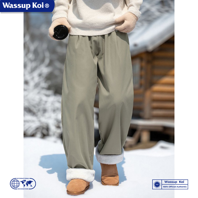 WASSUPKOI北极绒加厚伞兵棉裤子