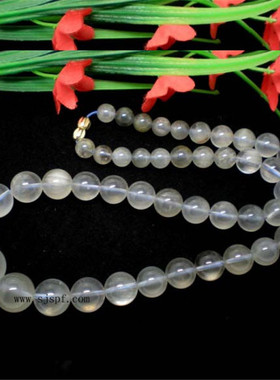 天然蓝发晶项链珍藏版送母亲老婆丈母娘蓝兔毛发丝水晶塔链716MM