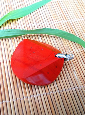 红竹石卫星吊坠碧玉多边形不规则