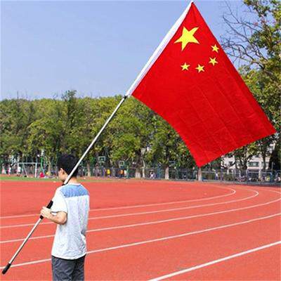 户外不锈钢加厚伸缩旗杆2米3米4手持不锈钢可带国旗党旗杆幼儿园