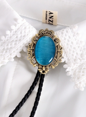 精美时尚皇冠bolo tie 女衬衫猫眼领结毛衣项链西装休闲领带配饰
