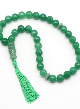 【茜茜珠饰】水晶玛瑙33颗念珠手链手持饰品车挂配饰 16色