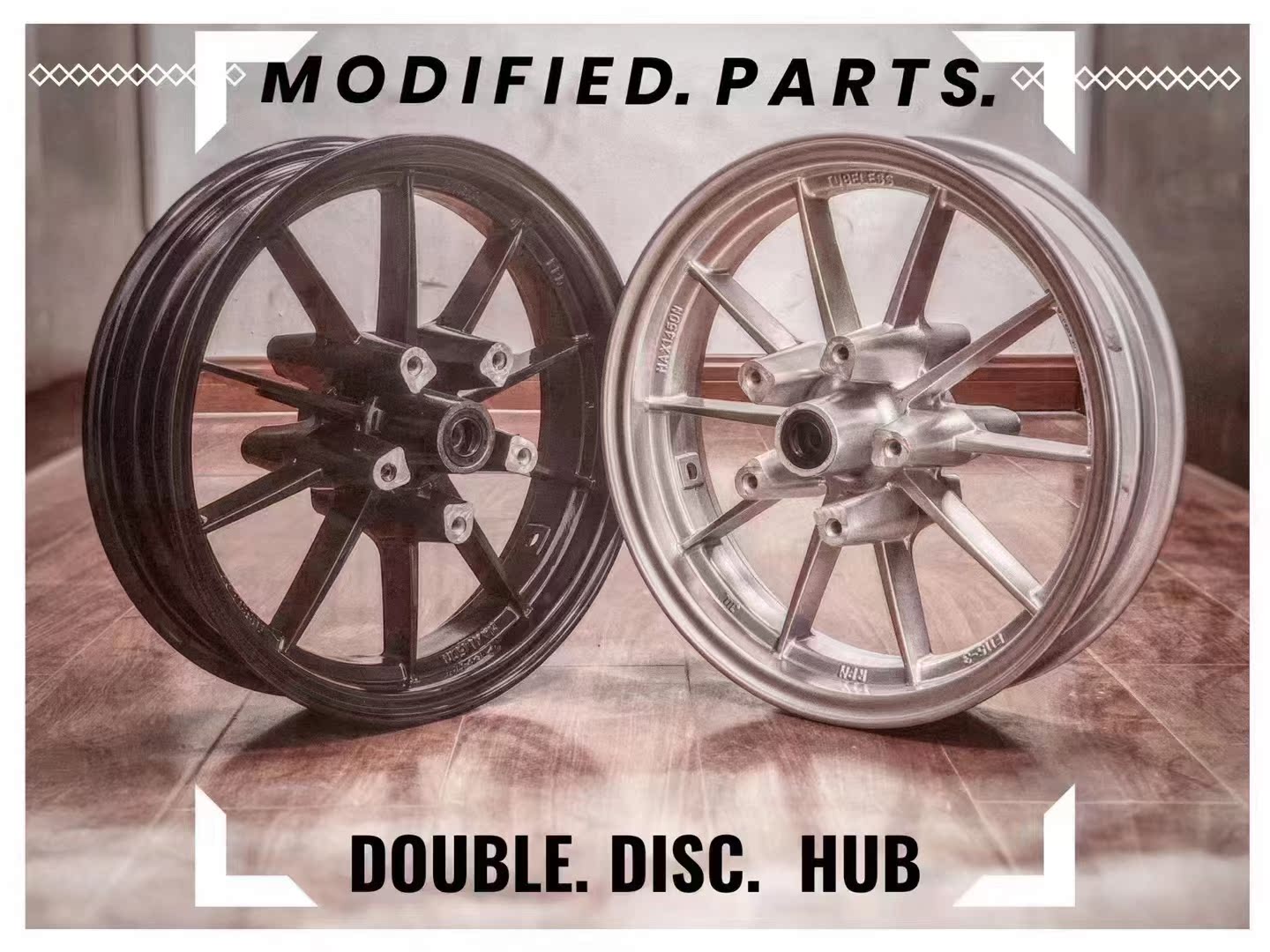 RPM电动车前轮毂双碟刹轮毂