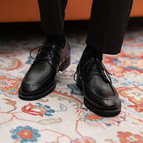 低帮德比鞋真皮商务正装透气夏季