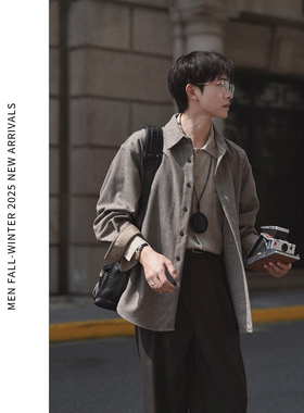 ELI【暮秋】轻奢高支精纺纯羊毛抗皱易打理长袖衬衫外套夹克秋季