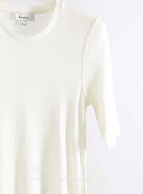 798仓库 4.23上新 复古小圆领纯色修身美利奴羊毛短袖T恤 2A24036