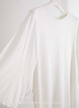 798 仓库 4.9上新春夏色女士针织真丝圆领七分袖上衣T恤 2A24020